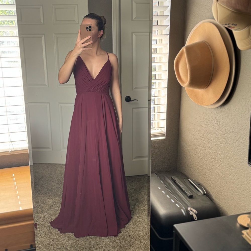 Elegant Wine Evening Gown